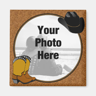 Imán fotográfico de Country Western