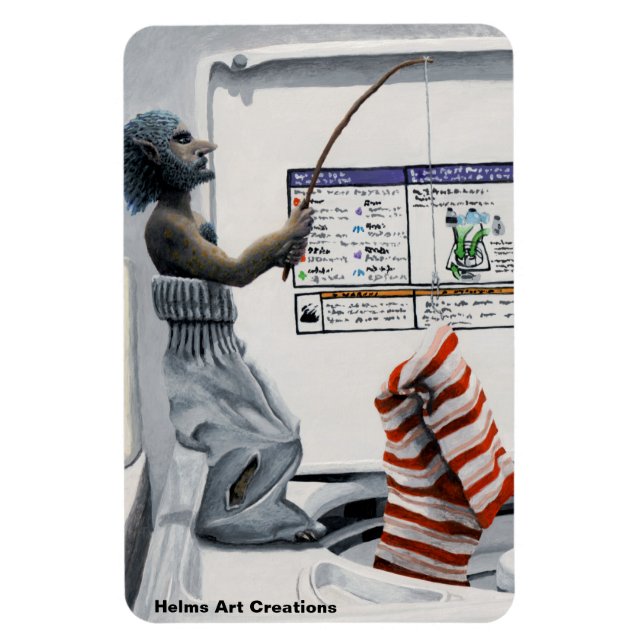 Imán fotográfico de delitos de pesca criminal de c (Vertical)