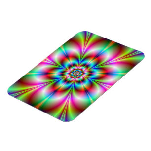 Imán fotográfico de energía de flor