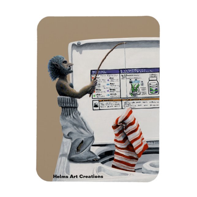 Imán fotográfico de la fantasía del ladrón crimina (Vertical)