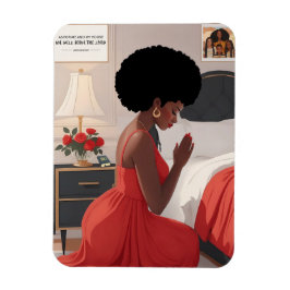 Imán fotográfico de la madre rezando 3" x 4"