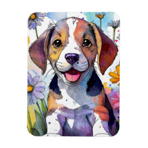 Imán fotográfico de perro de Beagle