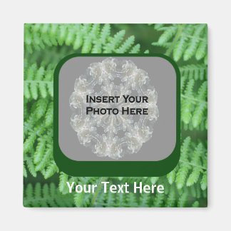 Imán fotográfico del patrón de los helechos verdes