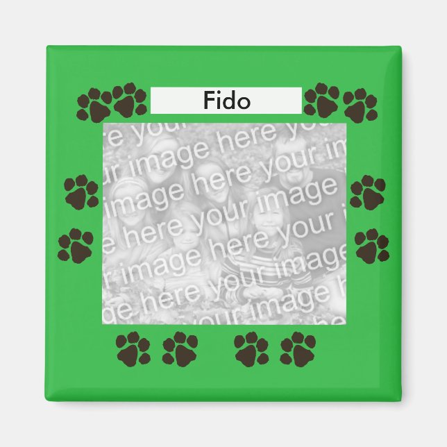 Imán fotográfico Doggie's Day (Frente)