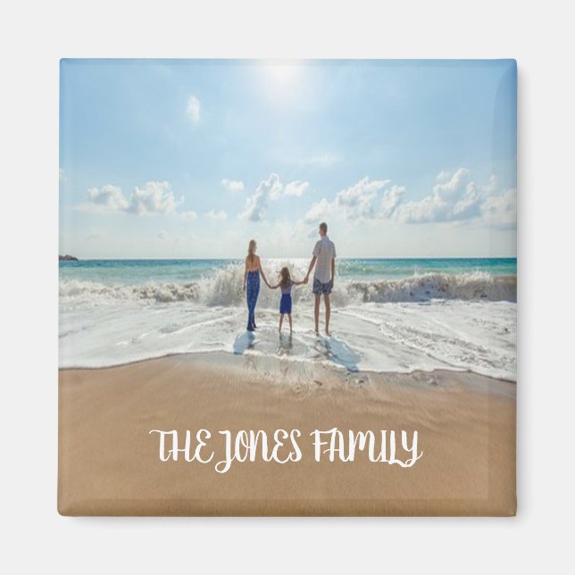 Imán fotográfico familiar personalizado (Frente)