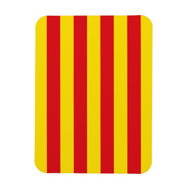 Imán fotográfico flexible con bandera catalana (Vertical)