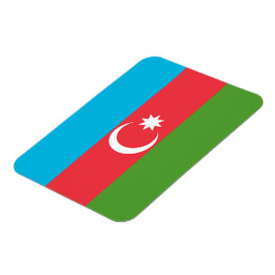 Imán fotográfico flexible con bandera de Azerbaiyá