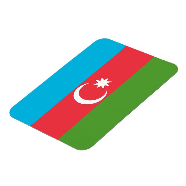 Imán fotográfico flexible con bandera de Azerbaiyá (Lado Izquierdo)
