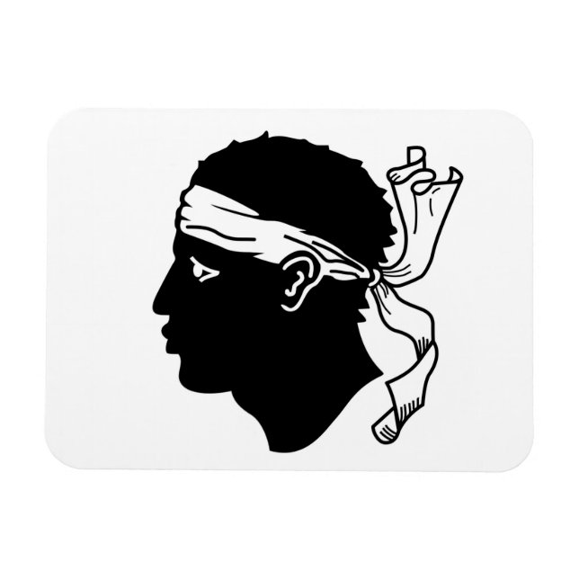 Imán fotográfico flexible con bandera de Córcega (Horizontal)