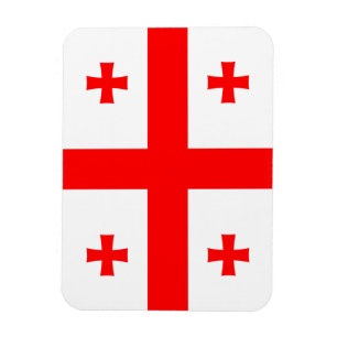 Imán fotográfico flexible con bandera de Georgia