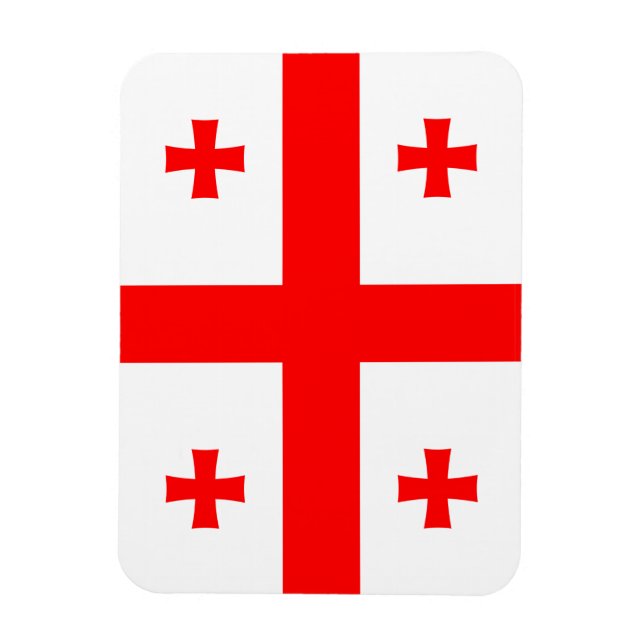 Imán fotográfico flexible con bandera de Georgia (Vertical)