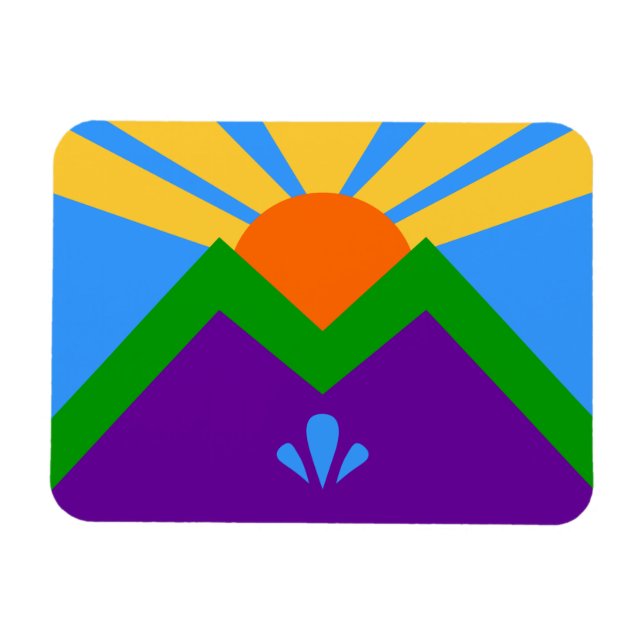 Imán fotográfico flexible con bandera de Manitou S (Horizontal)