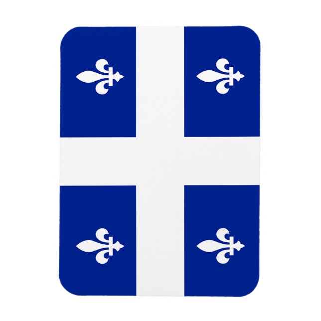 Imán fotográfico flexible con bandera de Quebec (Vertical)