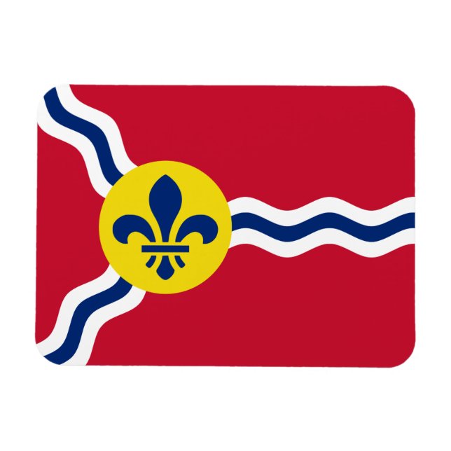 Imán fotográfico flexible con bandera de San Luis (Horizontal)