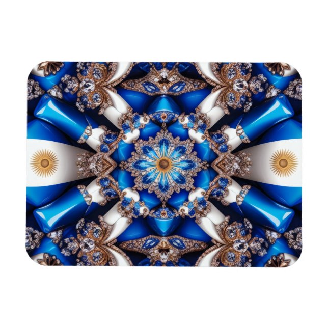 Imán fotográfico flexible con colores argentinos (Horizontal)