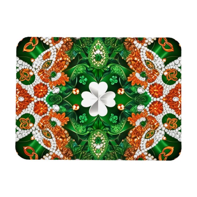 Imán fotográfico flexible con colores de Irlanda (Horizontal)