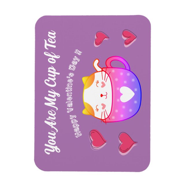 Imán fotográfico flexible con un gato dentro de un (Vertical)