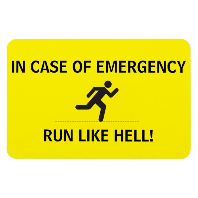 Imán fotográfico flexible - ¡CORREN COMO UN INFIER (Horizontal)