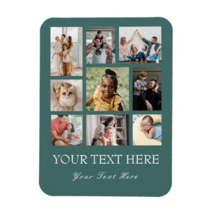 Imán fotográfico flexible de 9 Collages de fotos