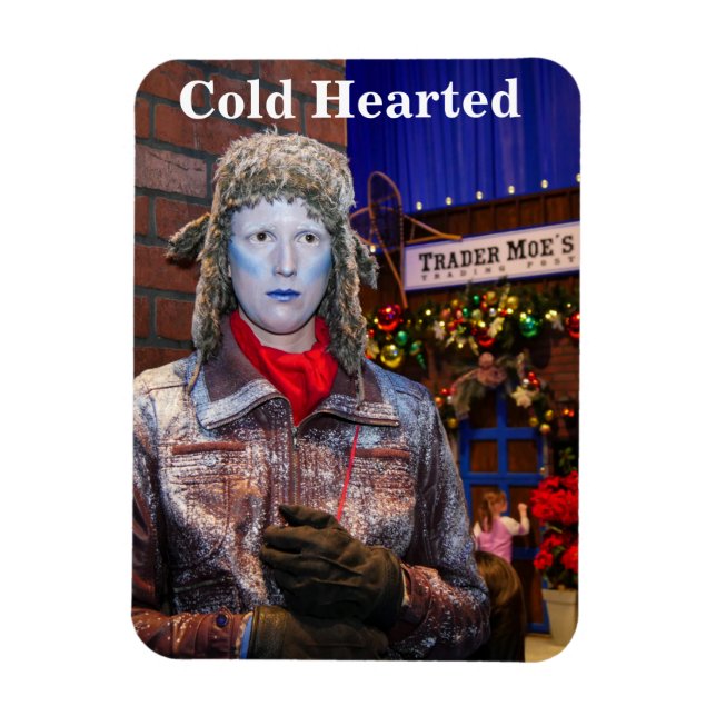 Imán fotográfico flexible de corazón frío (Vertical)