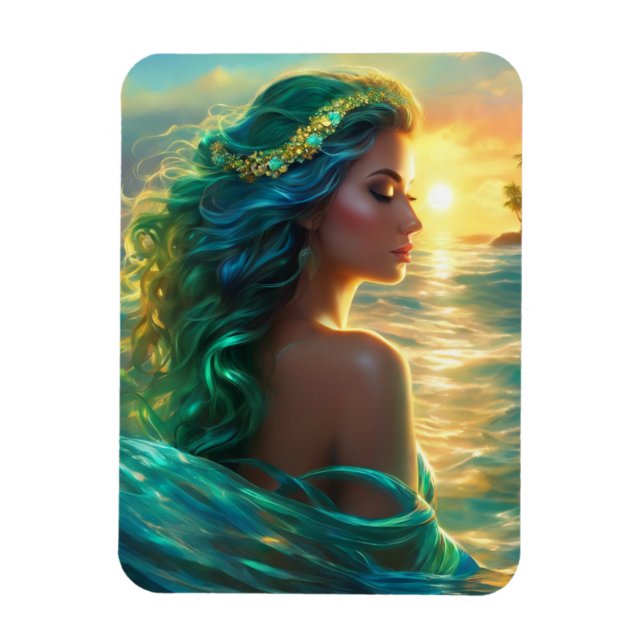 Imán fotográfico flexible de sirenas (Vertical)