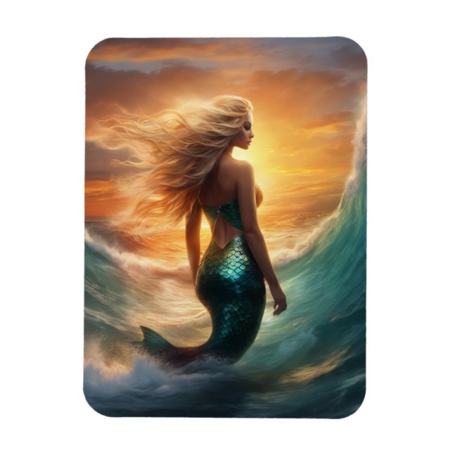Imán fotográfico flexible de sirenas (Vertical)
