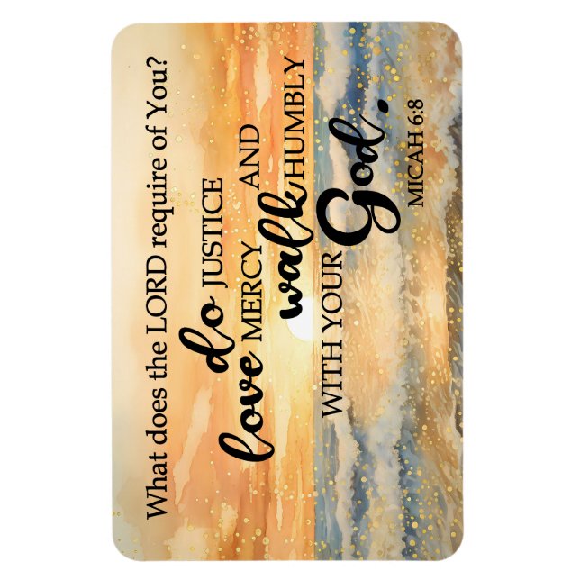 Imán fotográfico flexible-Micah 6:8 (Vertical)