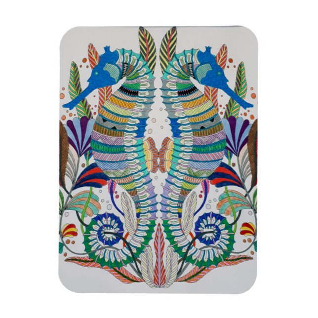 Imán fotográfico flexible para caballitos de mar (Vertical)