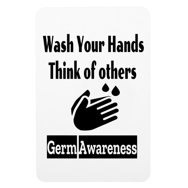 Imán fotográfico Germ Awareness 4"x6" (Vertical)