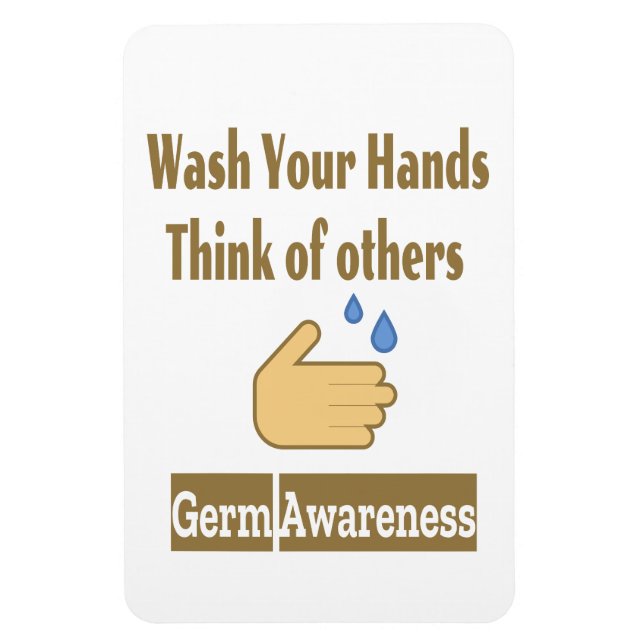 Imán fotográfico Germ Awareness 4"x6" (Vertical)
