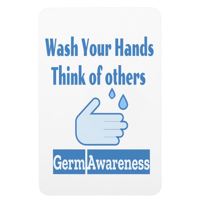 Imán fotográfico Germ Awareness 4"x6" (Vertical)