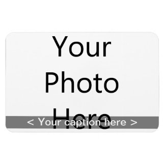 Imán fotográfico horizontal de 6"x4" (texto blanco