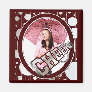 Imán fotográfico Maroon Personalizado Cheerader