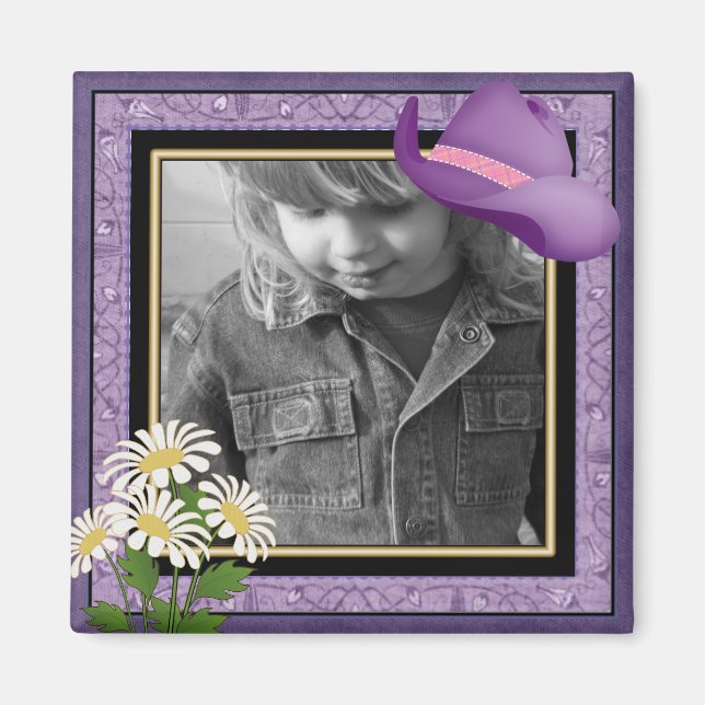 Imán fotográfico personalizable Niña (Frente)