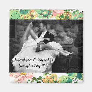 Imán fotográfico personalizado Bohemian Cactus Suc