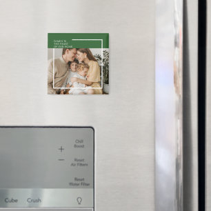 Imán fotográfico personalizado con mensaje persona