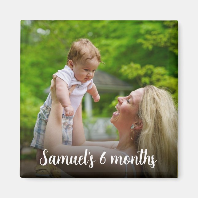 Imán fotográfico Personalizado personalizado con n (Frente)
