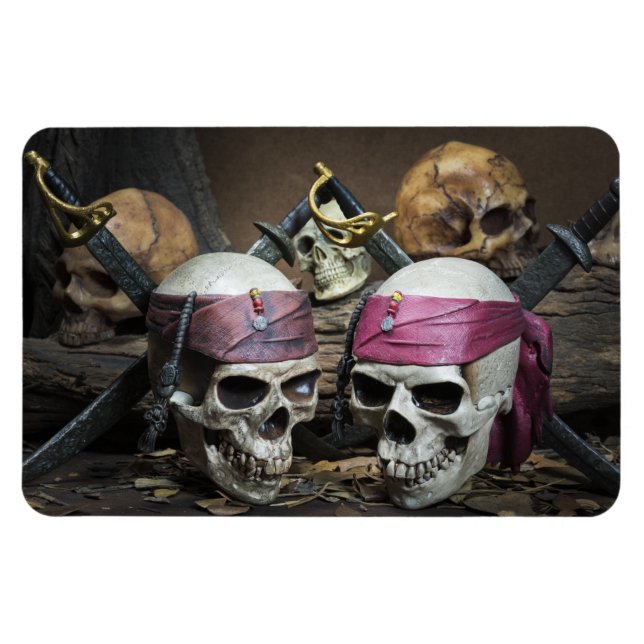 Imán fotográfico Pirate Skulls (Horizontal)