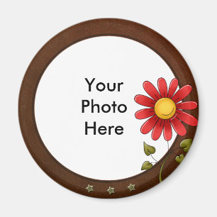 Imán fotográfico redondo