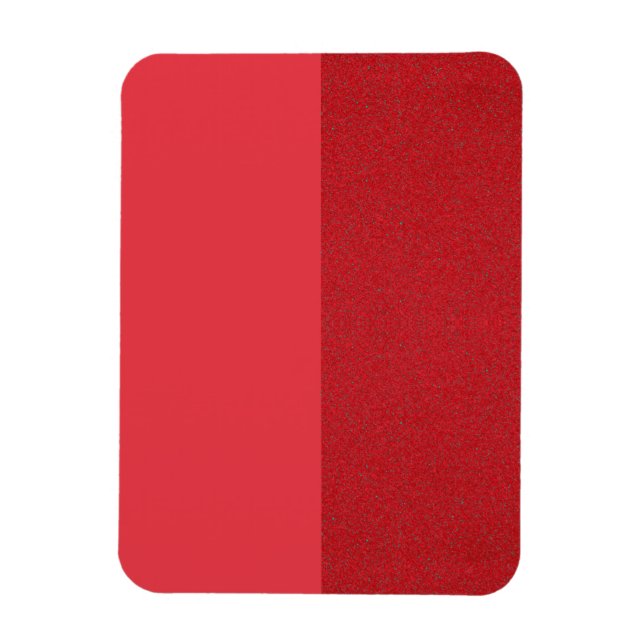 Imán fotográfico rojo dividido verticalmente - Per (Vertical)