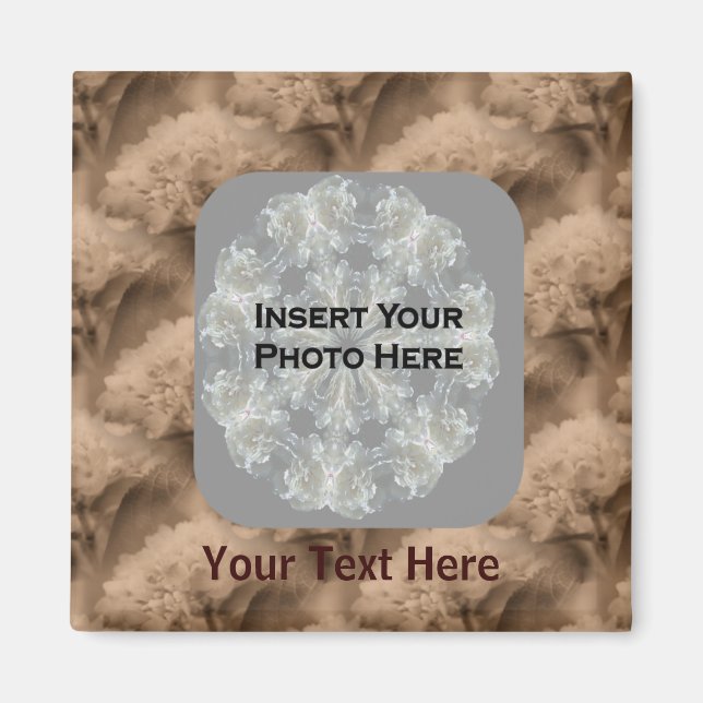 Imán fotográfico Sepia Hydrangea Flowers (Frente)