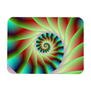 Imán fotográfico sobre los pasos de la espiral ver
