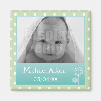 Imán fotográfico verde