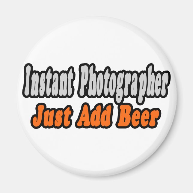 Imán Fotógrafo...Añadir cerveza (Frente)
