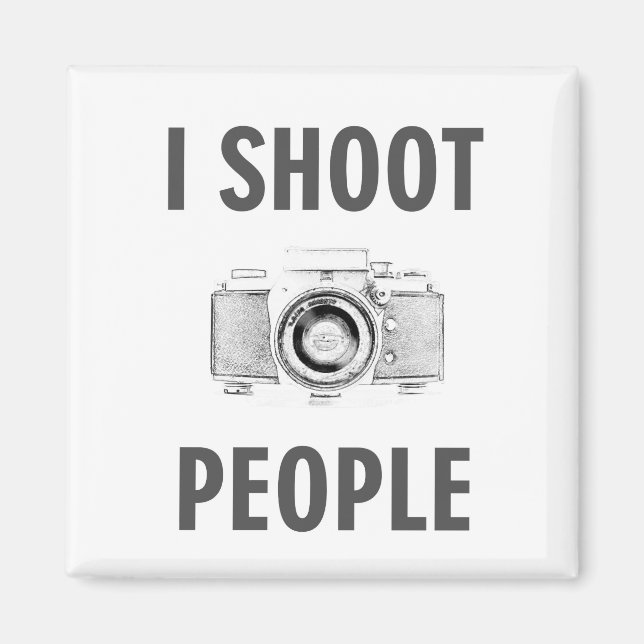 Imán fotógrafo de cámara de fotos de texto divertido pa (Frente)