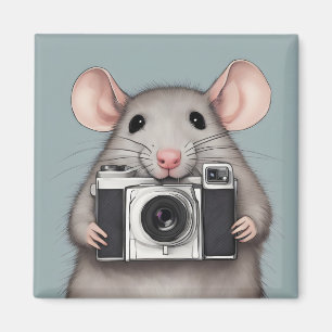 Imán Fotógrafo de Cute Rat