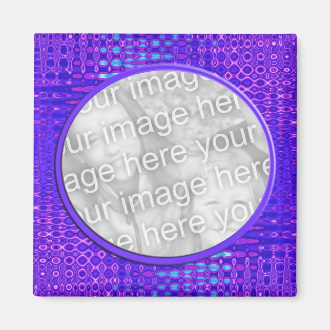 Imán fotograma de patrón azul (Frente)