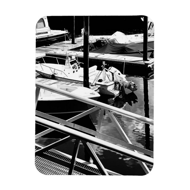Imán Fotomarina de muelle de barco ribera náutica (Vertical)