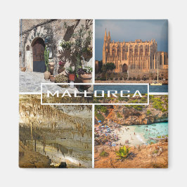 imán fotomontaje de la isla de Mallorca - Majorca