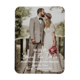 Imán Fotos de Boda con Letra Moderna para Guardar la Fe